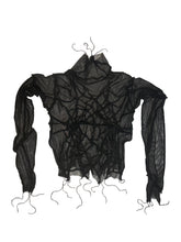 Load image into Gallery viewer, Black Spider Web Mesh Top
